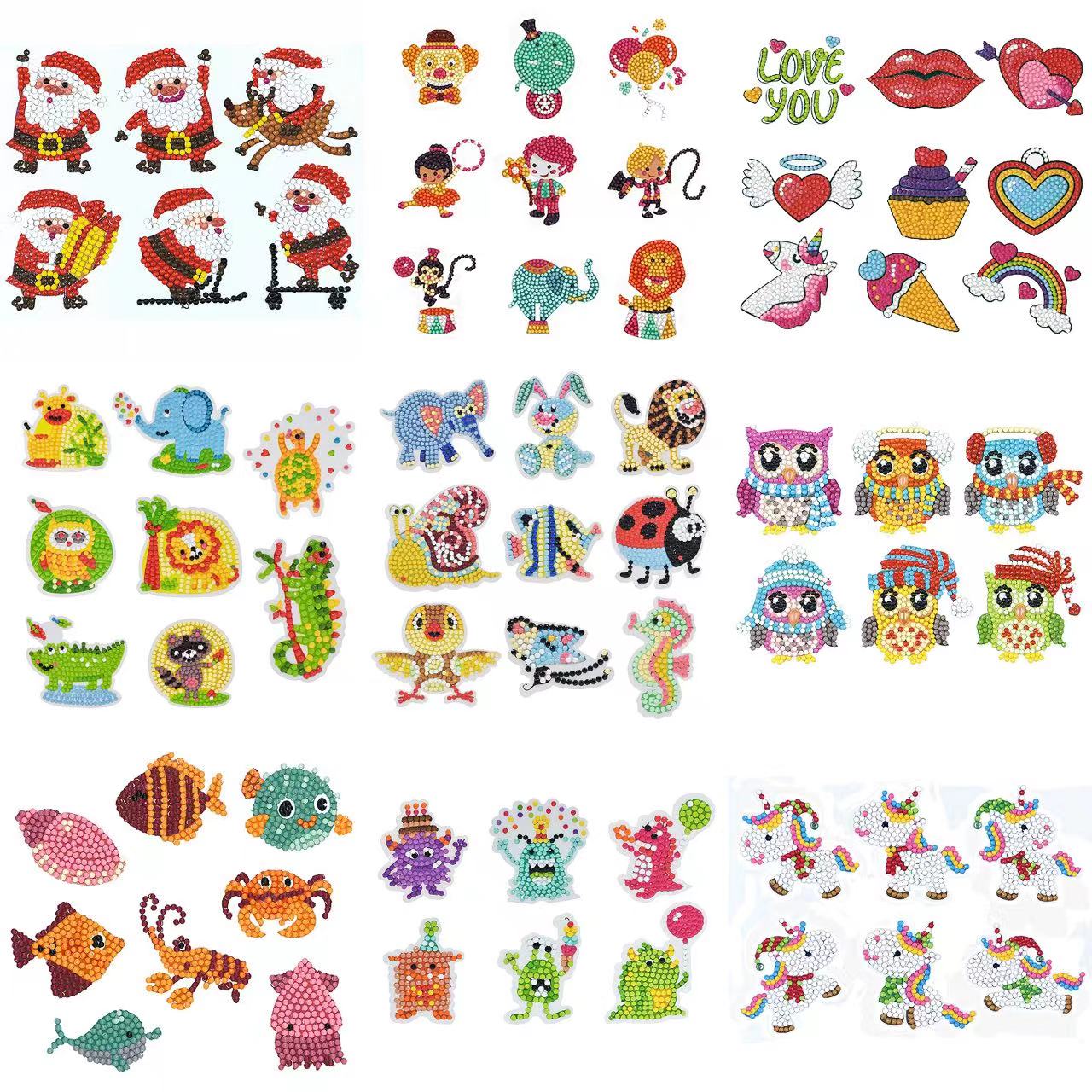 Resin Art Kits - Diamentowe naklejki malarskie 5D DIY Cartoon