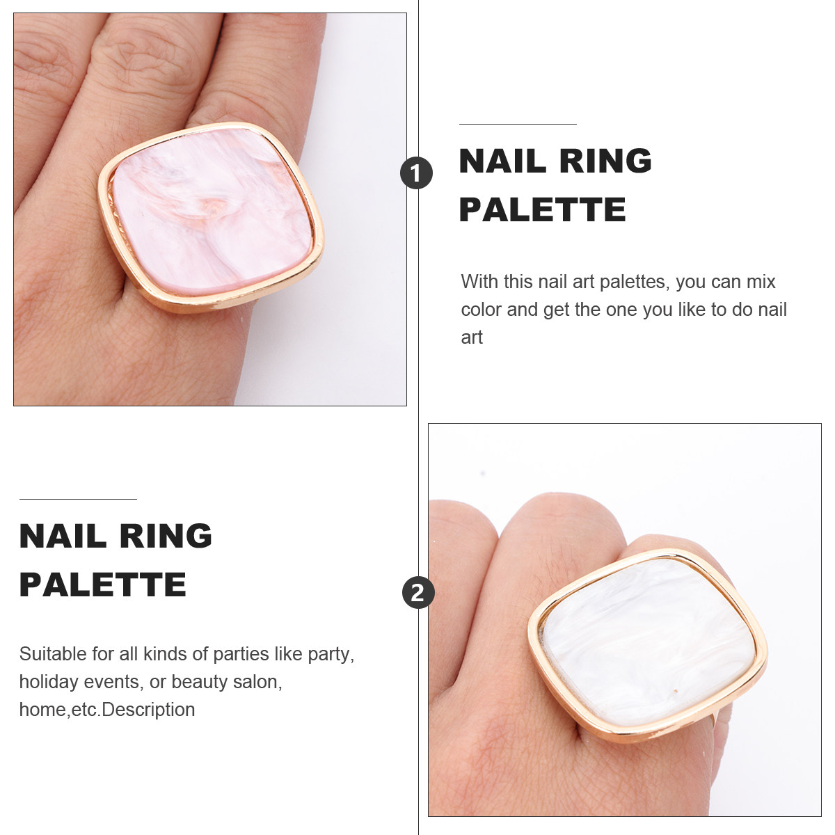 Resin Art Ring Design - 2 szt. mini paletek do zdobień