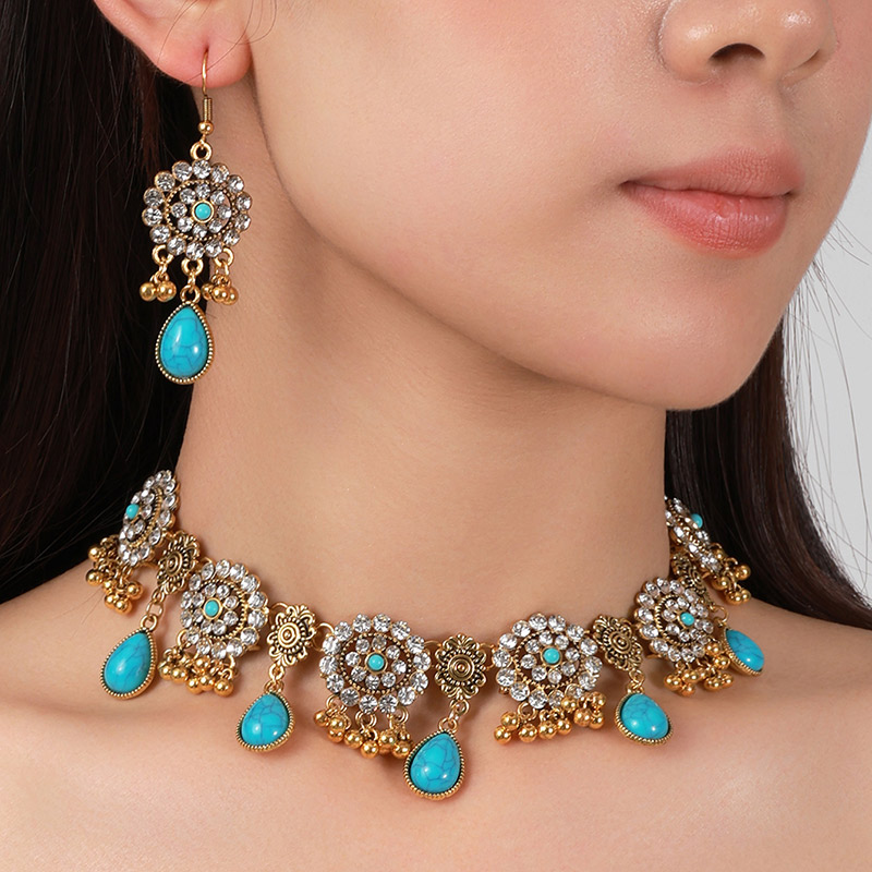Resin Art Necklace - Zestaw biżuterii dla kobiet: naszyjnik i
