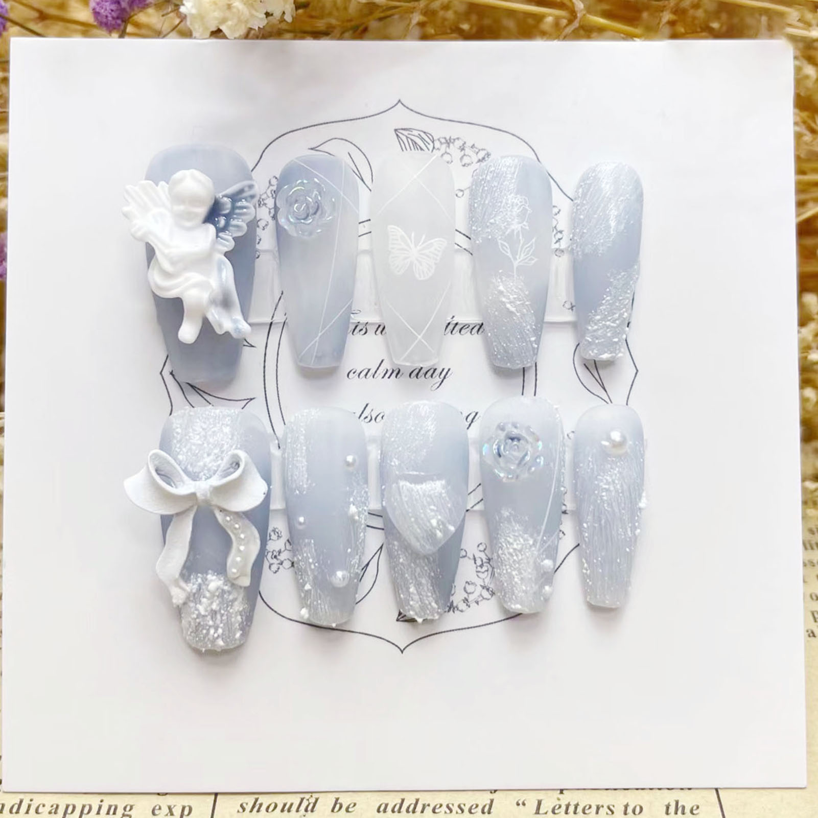 3D tynk anioł sztuczne paznokc – Resin Art Flower recenzja i cena