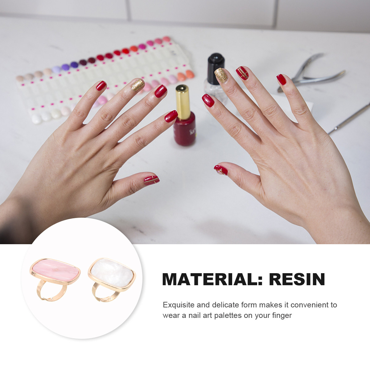 2 szt. mini paletek do zdobień – Resin Art Ring Design recenzja i cena