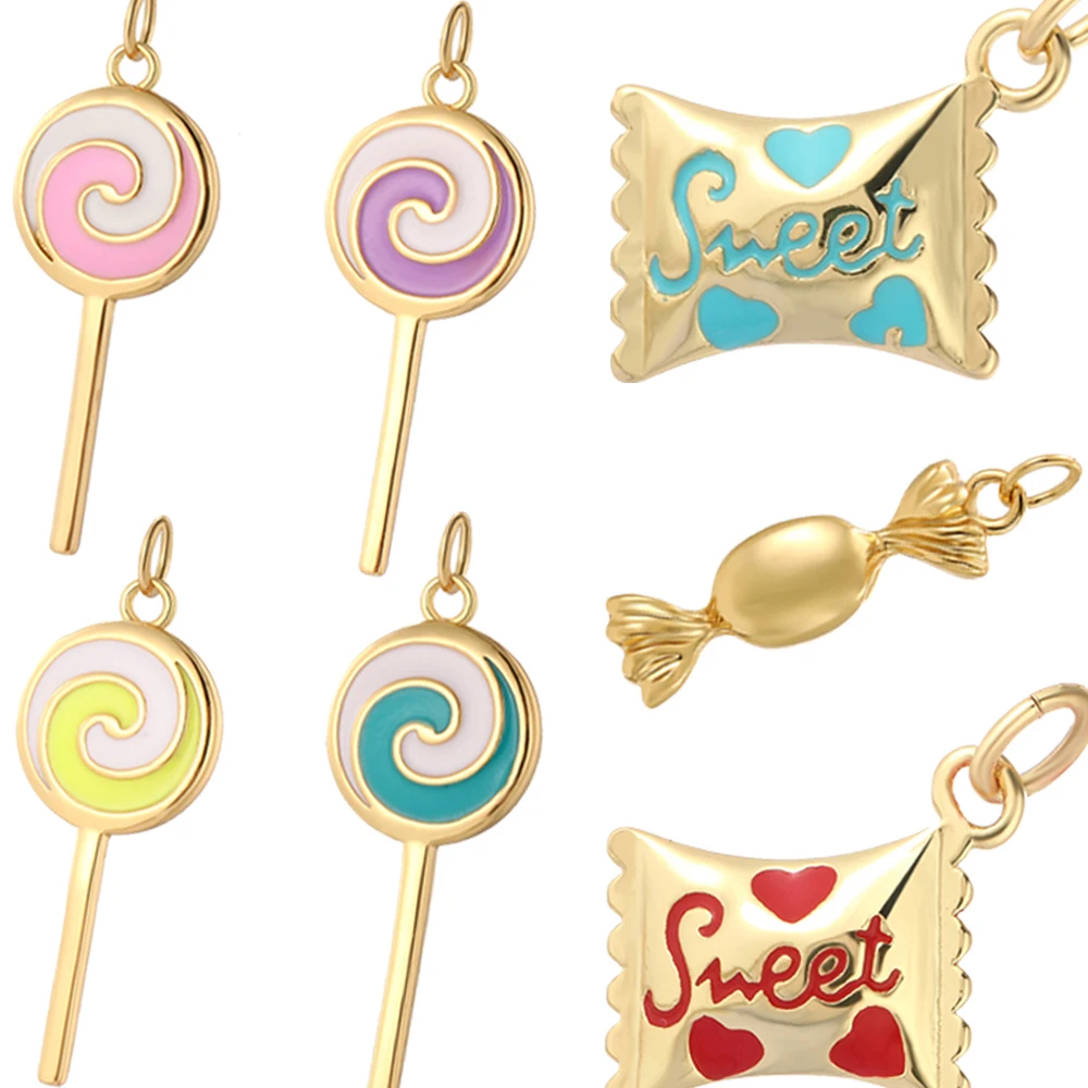 Czeski cukierki Lollipop urok  – Resin Art Necklace recenzja i cena