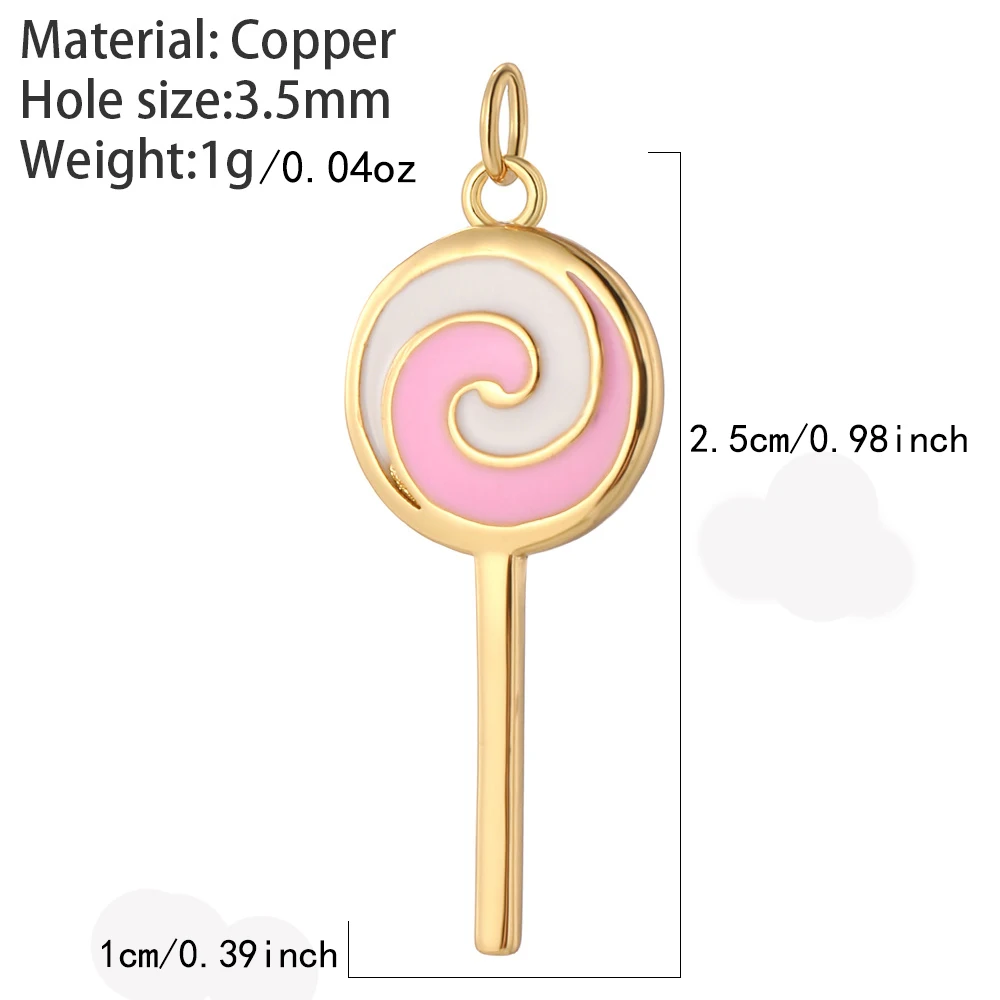 Czeski cukierki Lollipop urok  – Resin Art Necklace recenzja i cena