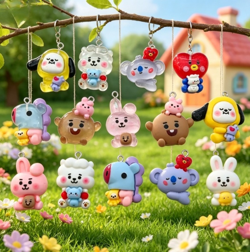 7 szt. BT21 Żywiczne Charmsy z – Resin Art And Craft recenzja i cena