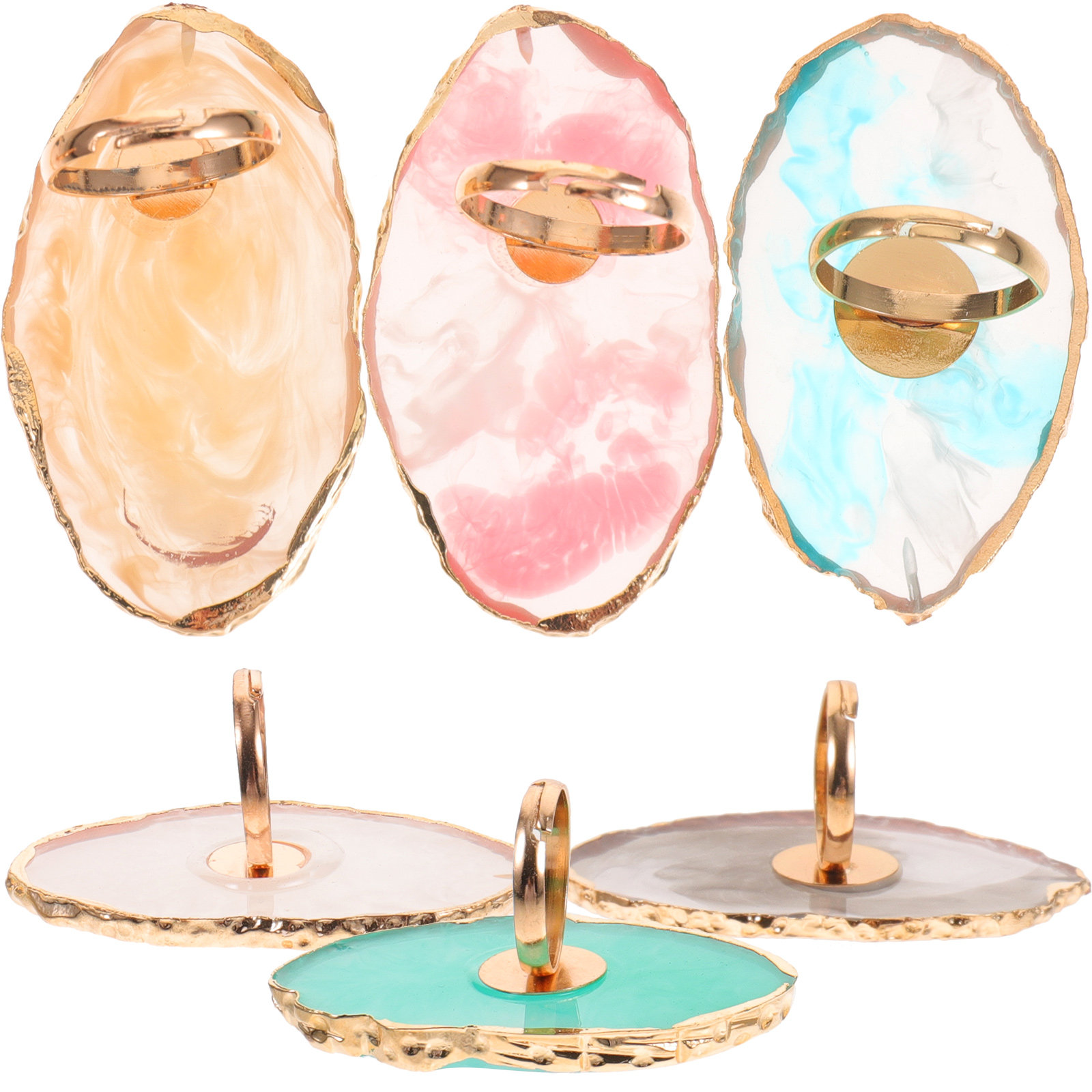 6 szt. Żywiczne palety do mies – Resin Art Ring Design recenzja i cena