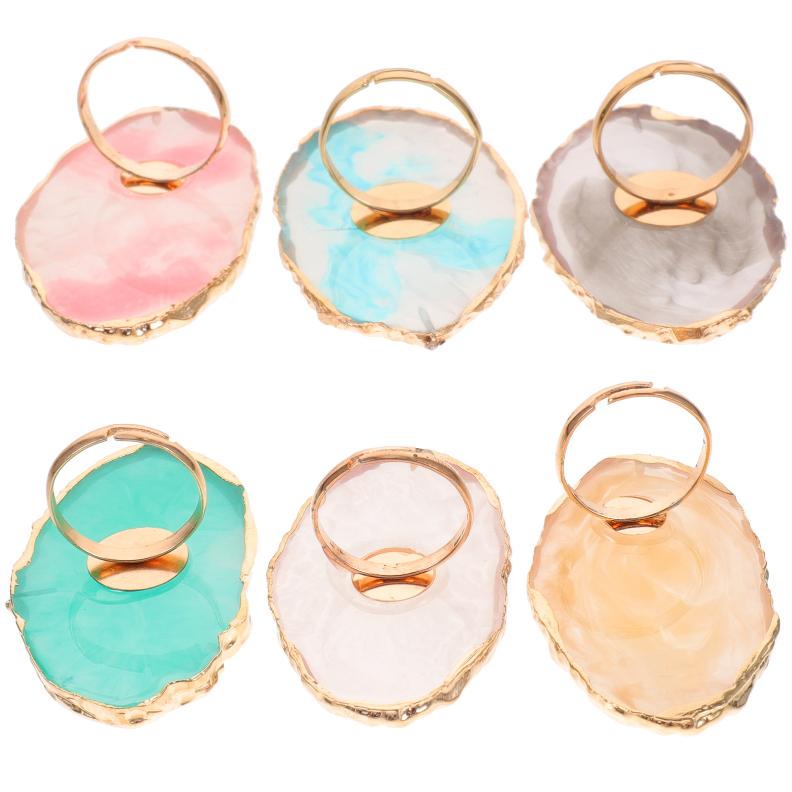 6 szt. Żywiczne palety do mies – Resin Art Ring Design recenzja i cena