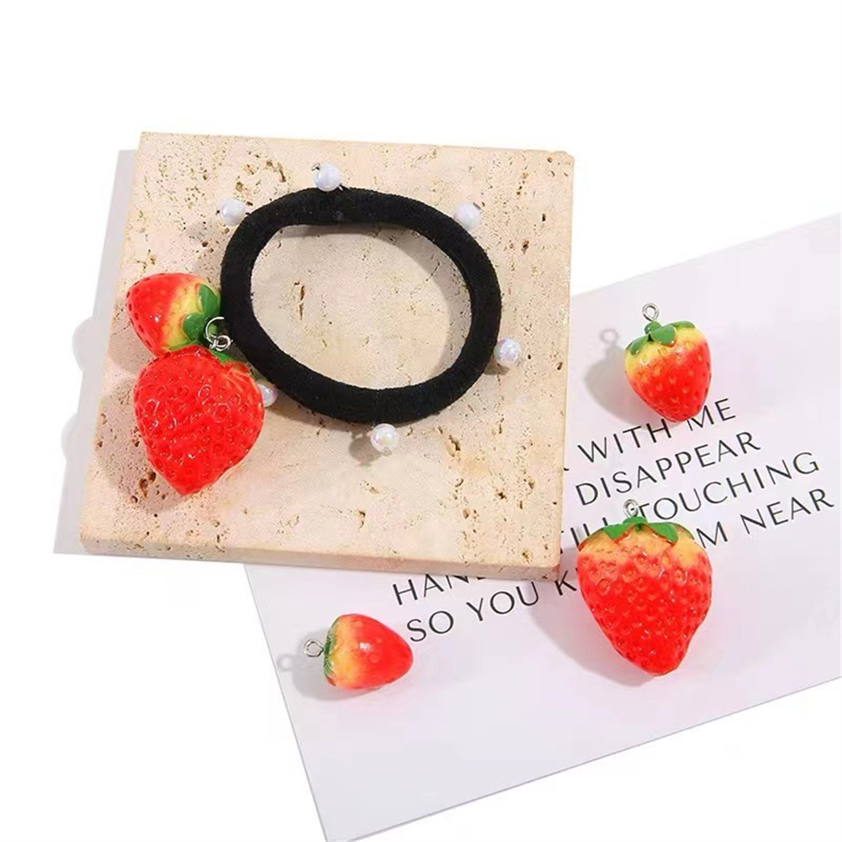SG04 Śliczne 5 szt. Truskawkow – Resin Art Necklace recenzja i cena