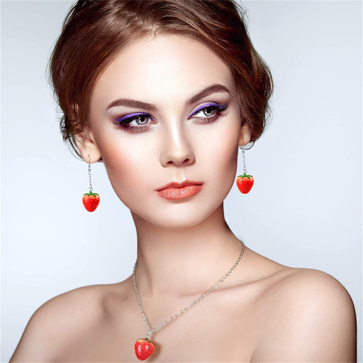 SG04 Śliczne 5 szt. Truskawkow – Resin Art Necklace recenzja i cena